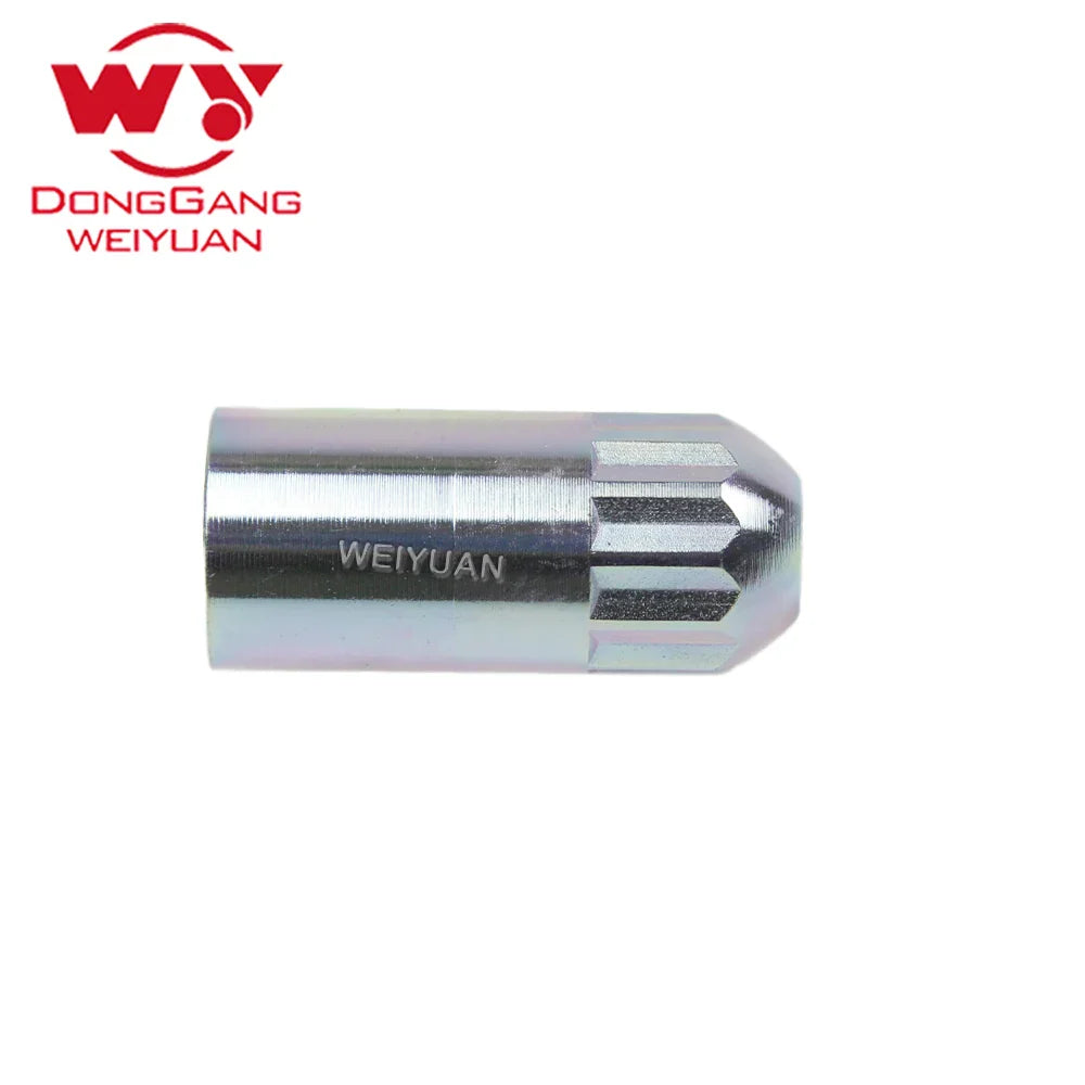6pcs/set Nozzle Cap Nut, For Denso Fuel Injector, Size φ21.3X46.8XM19X0.75(9#B), Diesel Fuel Engine Injection System Spare Part
