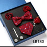 Fashion Men's Tie Gift Box Luxury Brand Necktie Bowtie Pocket Square Brooches Cufflinks Clips Suit For Party Wedding Man Gifts