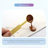 Wood Stove Seal Spoon Decoration Gift DIY Craft Supplie Sealed Melt Safety Heater Envelope Furnace Wax Seal Wax Stamp With Spoon