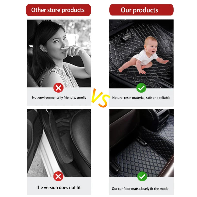 Car Floor Mat For Audi A3 8P 2004~2010 DropShipping Center Interior Accessories 100% Fit Leather Carpets Rugs Foot Pads