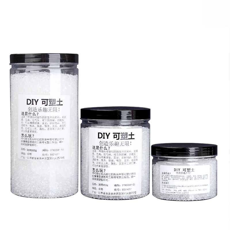 1Bottle Plastic Resin Pellet Polymorph Pellet Painting Thermoplastic Polymer Clay for Modeling Craft Material Resin Polylactide