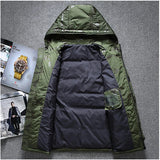 -20 Degree Winter White Duck Down Jacket Men Windbreaker Down Parkas Snow Camouflage Hooded Thick Warm Jackets Overcoat