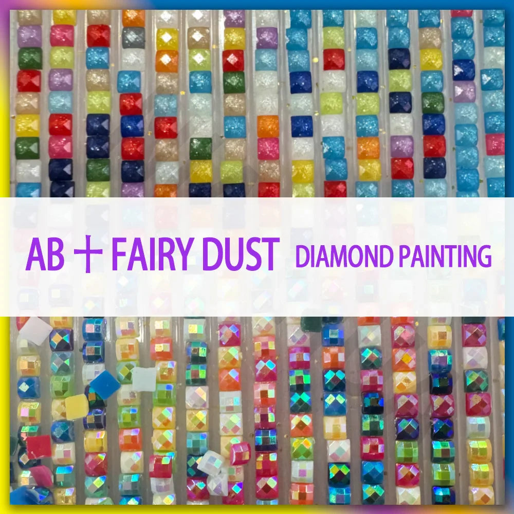 AB Fairy Dust Drill Mystery Diamond Painting Surprise Gift Random Picture Mysterious Embroidery Full DIY Home Decor Childrens