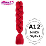 Jumbo Braiding Hair Extensions 24inch Ombre Hair For Braids 5Pcs Box Braid Yaki Texture Synthetic Fiber Fake Hair Mirra’s Mirror