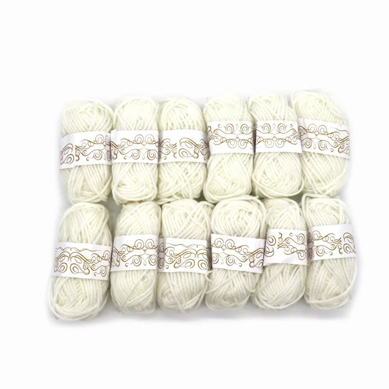 12Ball/Set High Quality Warm DIY Milk Cotton Yarn Baby Wool Yarn For Knitting Hand Knitted Yarn Knit Blanket Crochet Yarn