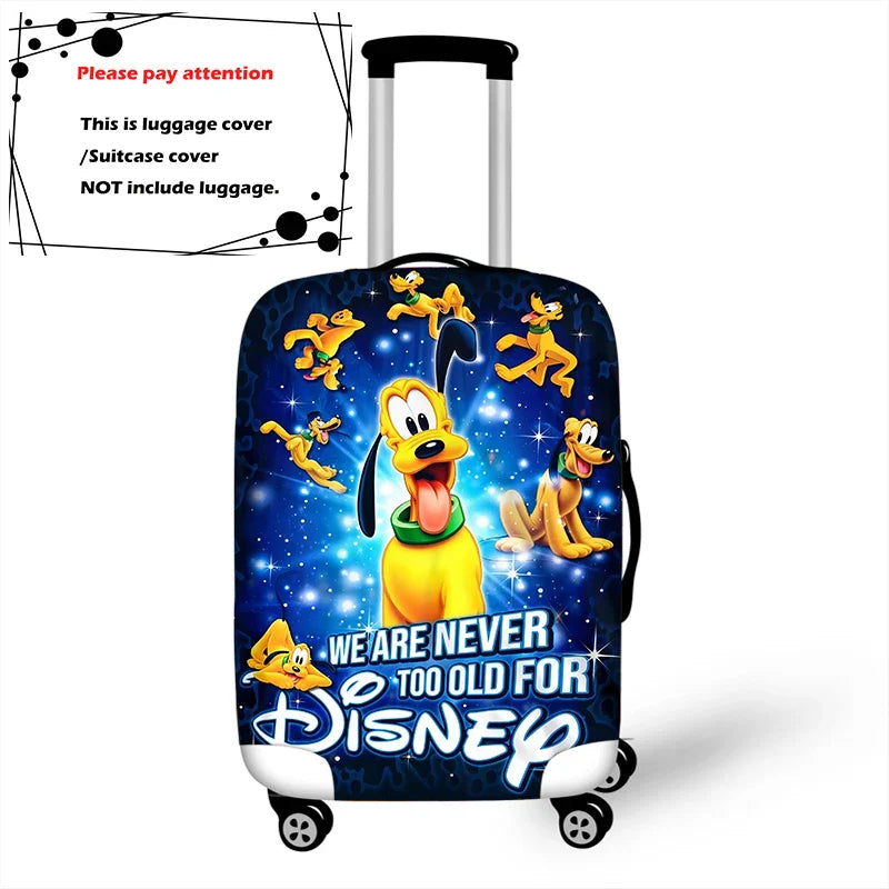 Disney Cartoon Pluto Mickey Thicken Luggage Suitcase Protective Cover Protect Dust Bag Trolley Cover Travel Accessories