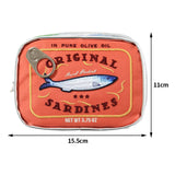 Canned Sardines Women Travel Cosmetic Bag Cute Toiletry Bag Creative Portable Fashion Zipper Multi-function for Weekend Vacation