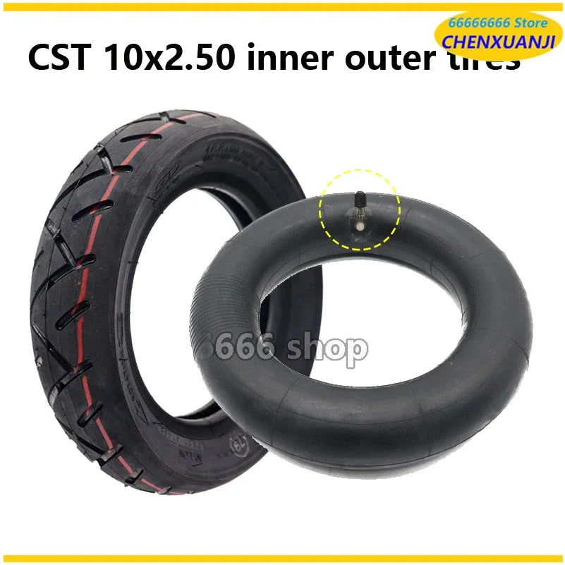 10 Inch 10x2.50 Tire CST Pneumatic Inner Tube Outer Tyre for Kugoo M4 Pro Speedway Zero 10X Electric Scooter Self-balance Car