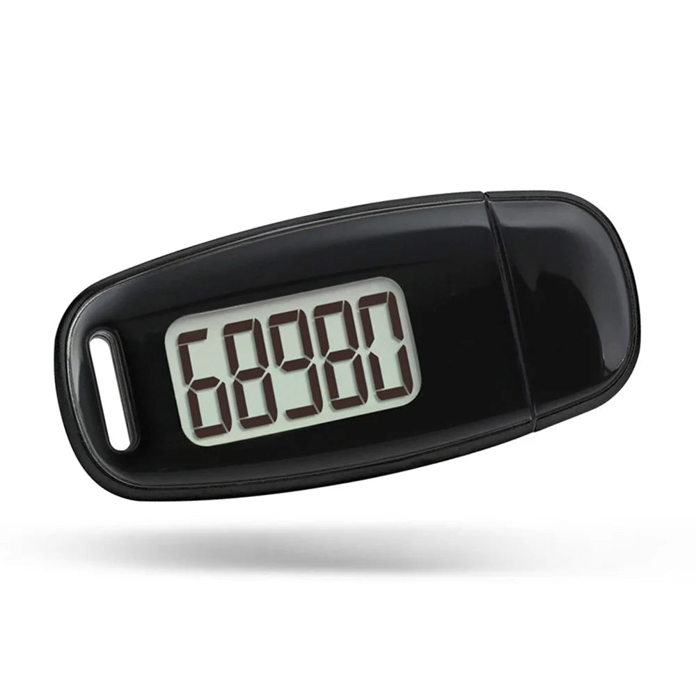 3D Digital Pedometer Mini Simple Walking Step Counter USB Rechargeable Digital Pedometer for Sports Fitness Camping Hiking