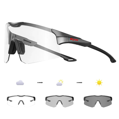 SCVCN New bicycle Photochromic Cycling Sunglasses Sports Running Eyewear Outdoor MTB Cycling Glasses Fishing Bike UV400 Goggles