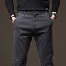 2024 New Summer Thin High Quality Pants Men Elastic Waist Slim Coffee Twill Brand Clothing Cargo Trousers Male Plus Size 28-38