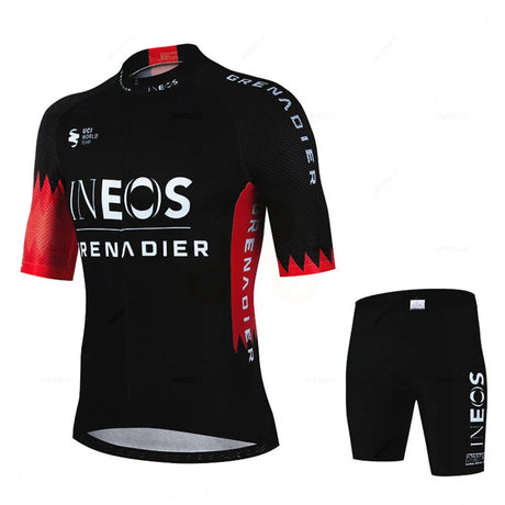 Ineos 2023 Men Short Sleeve Cycling Jersey Set Summer Bicicleta Clothing MTB Maillot Ropa Ciclismo Sportswear Blue Bicycle Suit