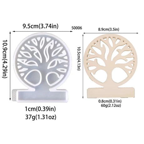 Life Tree Sailing Fish Ornaments Candle Holder Silicone Mold DIY Cement Gypsum Clay Pouring Resin Mold Home Decoration