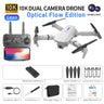 E88 Pro Drone 10K Camera Ultra HD Dual Foldable RC Quadcopter Altitude Hold Visual Positioning Auto Return RC Drone Toy