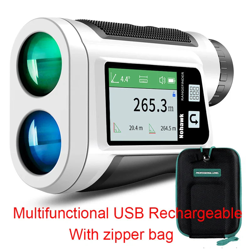 Nohawk Multifunctional Golf Laser Rangefinder Telescope with Flag-Lock Slope Distance Meter for Hunting Construction Monocular