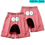 Anime Patrick Star shorts Boys Sports Shorts Fitness Basketball Beach Pants Squidward Tentacles Travel College Casual Gym shorts