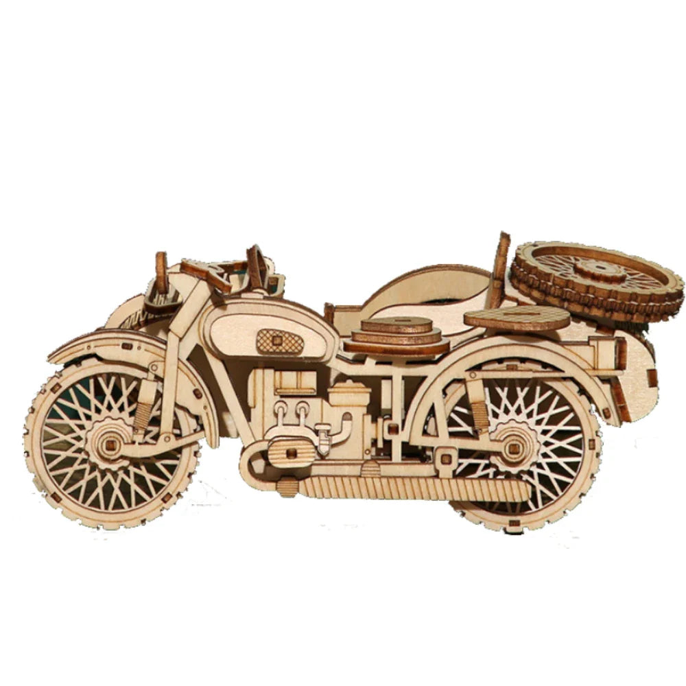 Kinds 3d Wooden Puzzles Jigsaw for Child Assembling DIY Mechanical Models Blocks Toy To Build Boys Motorcycle Air Ship Car Train