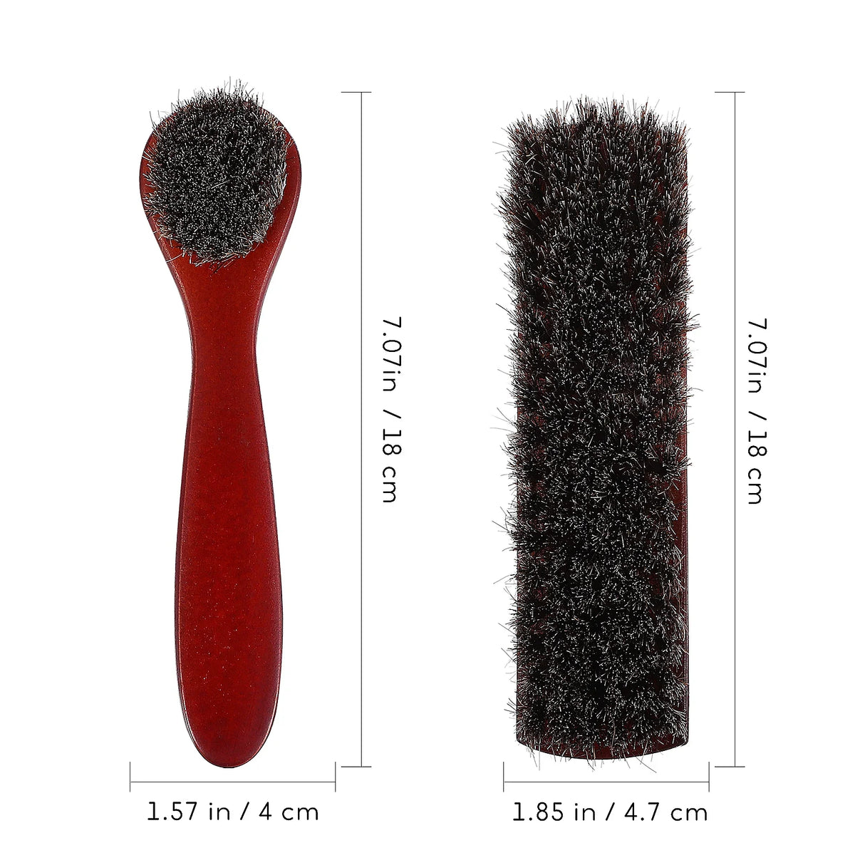 2 Pcs Horse Hair Brush Boot Suede Cleaning Kit Horsehair Sneaker Shoe Polishing