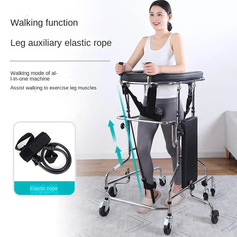 Elderly Walking Assist Stand Hemiplegia Rehabilitation Walker Anti-Backward Rollover Lower Limb Training Mobility Aids Support