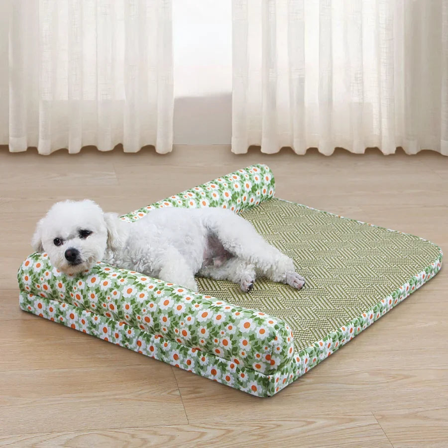 Indoor Washable Dog Kennell Cute Removable Cozy Habitats Light Weight Cool Mat Small Animal Waterproof Cama Gato Pets Supplies