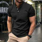 Summer New Men's Polo Shirt with High Quality Polo Collar Short Sleeve Casual Fake Pocket Business Fashion European Size Polo Sh