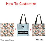 Personal Customize Women Tote Bag Linen Canvas Bag With Print Logo Custom Your Pictures Shopping Bags DIY Hand Shoulder Bags