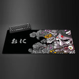 Game mouse pad Japanese samurai devil mouse pad black ghost face gamer desk pad mouse pad carpet accessories table pad