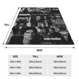 Damon Salvatore The Vampire Diaries Flannel Blankets Vintage Throw Blankets for Sofa Bedding Lounge 150*125cm