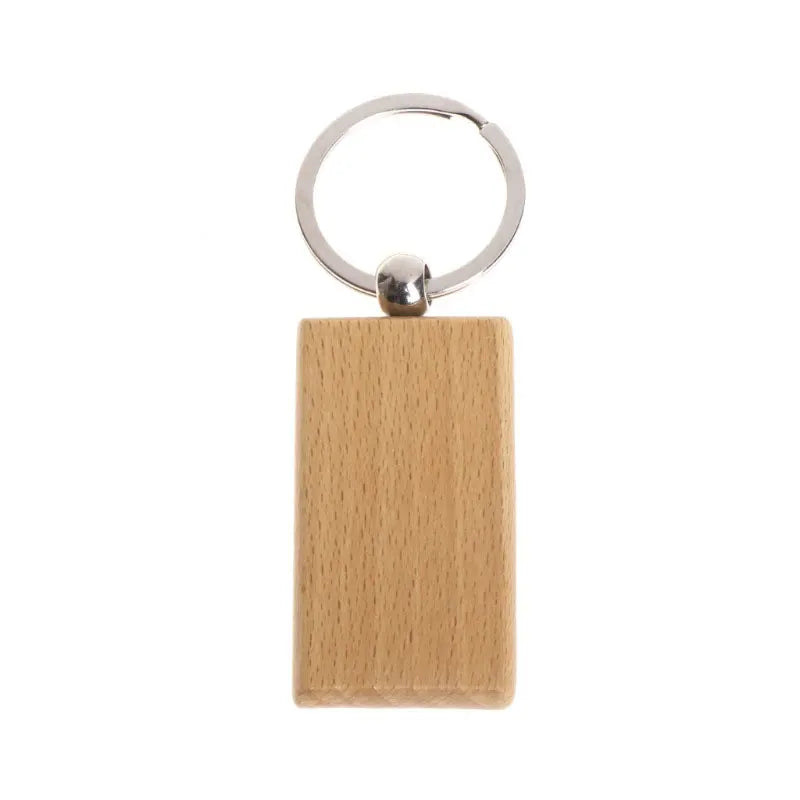 20 Pieces Blank Wooden Keychain Rectangular Key ID DIY gifts