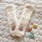 Korean Baby Socks Long Warm Thicken Cartoon Bear Rabbit Floor Socks for Boys Girls