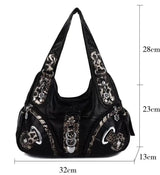 Angelkiss Women Handbags Leopard Bag Top-handle Handbag Fashion Satchel Dumpling Pack Shoulder Bag Tote Bag Hobos Large Purse