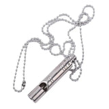 Safety Whistle Compact Alloy Emergency Whistle with High-decibel Sound for Survival Safety Portable Size with Neck Chain Outdoor