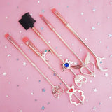 makeup brushes sailor moon Anime Cardcaptor Sakura Makeup Brushes Set Tools Kit Powder Loose Eye Shadow Blush Synthetic