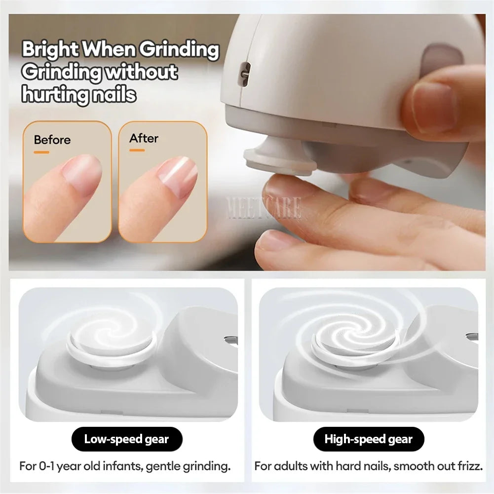 Wireless Nail Clipper 2 in1 Grinding and Polish Trimmer Manicure For Adult Child Finger Grinder Portable Auto Nails Cutter Tool