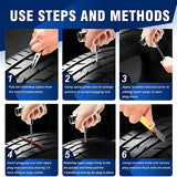 Universal Tire Repair Tools Flat Emergency Tire Repair Kit Heavy Duty Tire Plug Flats Patch Kit with Plugs To Fix Punctures