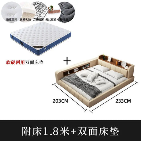 Parent child bed, second  family,  leather , master