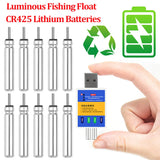 Electronic Floats CR425 Lithium Batteries Luminous Fishing Float USB Rechargeable Battery Night Fishing Accessories Tackles