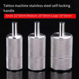 25mm Tattoo Grip Motor Handle 304 Stainless Steel Round Tattoo Machine Tattoo Equipment Tattoo Supplies Bandagem Tattoo