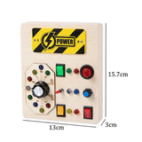 Children Busy Board Montessori Toys Wooden With Led Light Switch Control Board Parish Activities Sensory Games For 2-4 Years Old