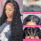 4x4 5x5 Lace Closure Water Wave Wig 13x6 Deep Wave Lace Frontal Wigs For Women 13x4 Curly Human Hair Wig 360 Hd Full Lace Wig