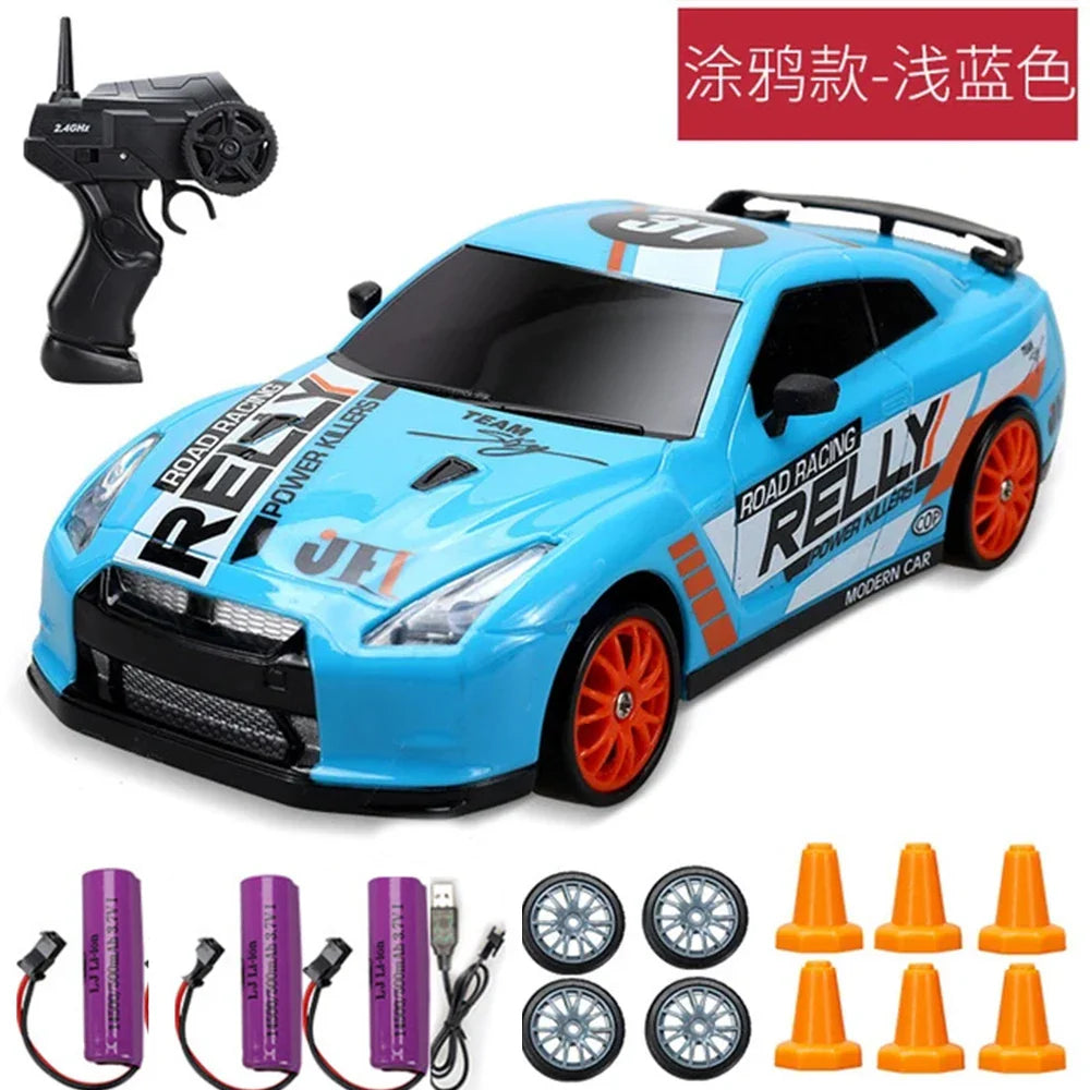 2.4G Drift Rc Car 4WD RC Drift Car Toy Remote Control GTR Model AE86 Vehicle Car RC Racing Car Toy for Children Christmas Gifts