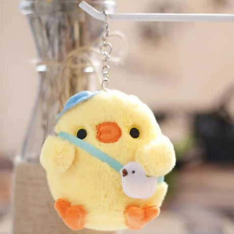 8-10cm Cute Little Yellow Chicken Pendant Plush Toy Doll Net Red Chick Mini Bag Pendant Keychain Doll Plush Toy Doll