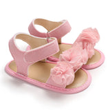 Summer Fashion Newborn Pink Baby Shoes Non-slip Cloth Bottom Shoes For Girls Elegant Breathable Leisure Baby First Walking Shoes