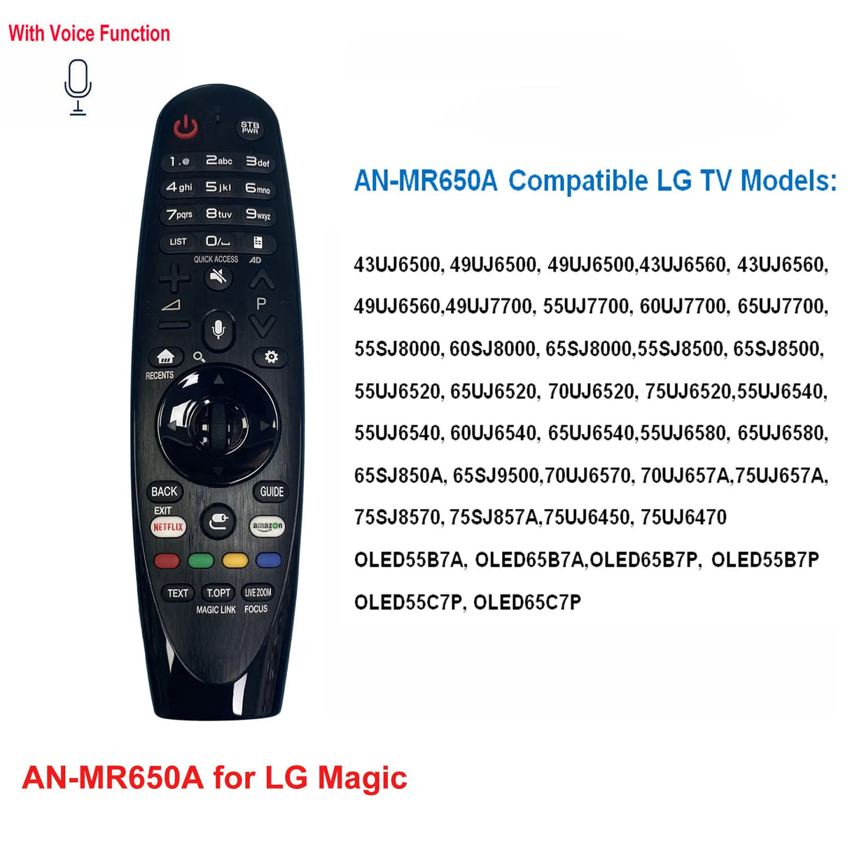 New Voice Magic TV Remote Control AN-MR18BA AN-MR19BA MR20GA AN-MR600 AN-MR650A Fit for LG Smart TV Voice Magic Remote Center