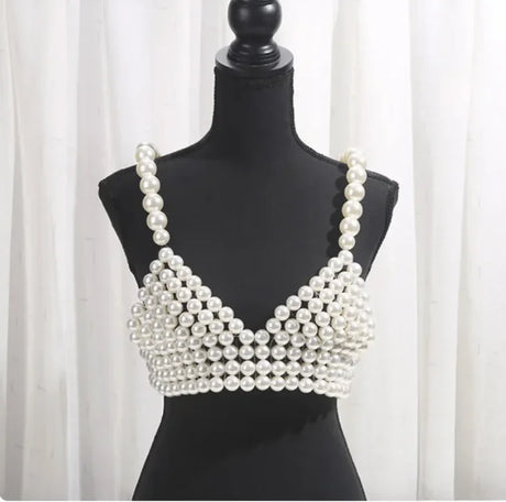 Body Chain Jewelry Pearl Sexy Beaded Collar Shoulder Bikinis Waist Chain Bra Body Chains For Women Waist Hain Wedding Dress