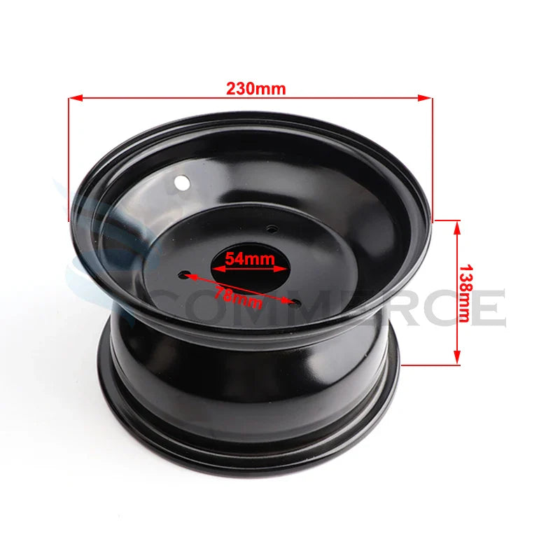 Black 8 inch Front or Rear wheel Hub Fit For 110cc-250cc ATV Go kart UTV Buggy Quad Dirt Bike 19x7-8 18x9.5-8" vacuum Tyre parts