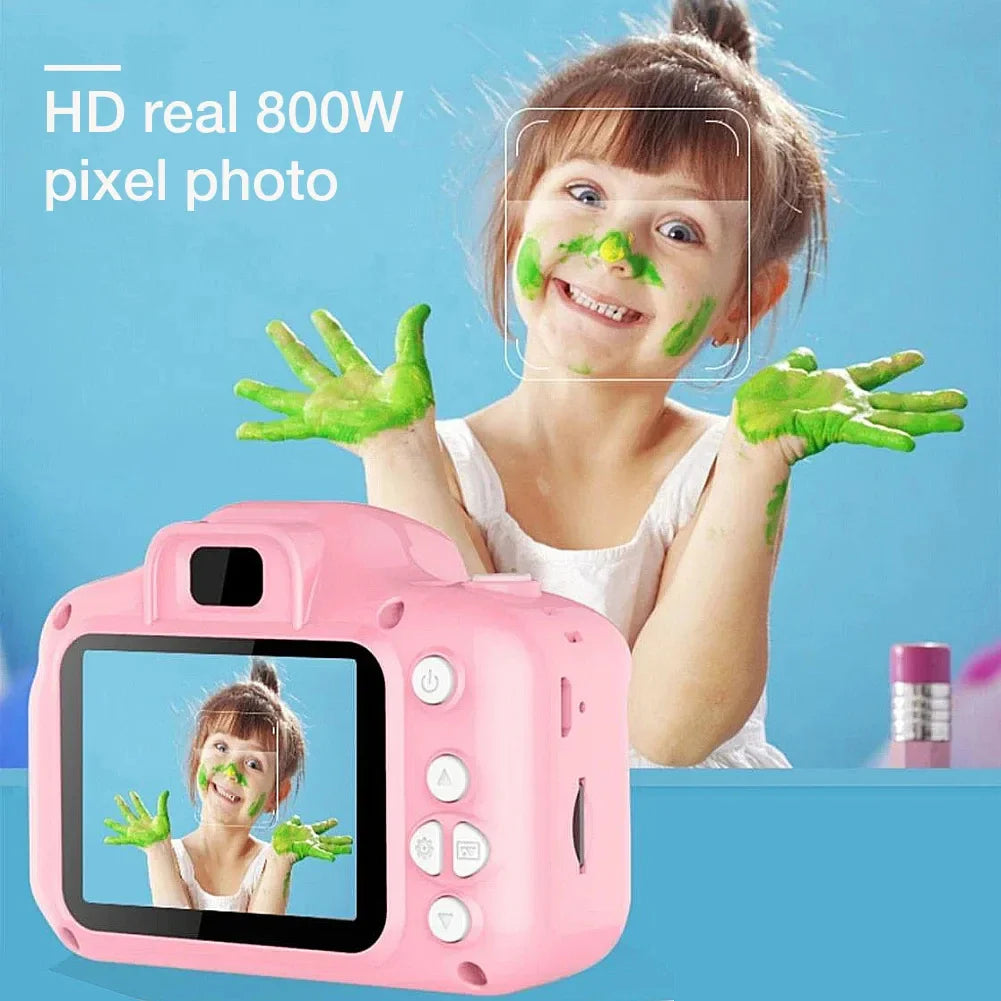 Kids Mini Cartoon Camera 2 Inch 8MP HD Screen Educational Children Toys Portable Video Camera Digital SLR Camera