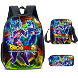 3 Pcs/set Dragon Ball 3D Print Cartoon School Bags for Boys Girls Goku Primary for Kids Back To School Gift Mochila