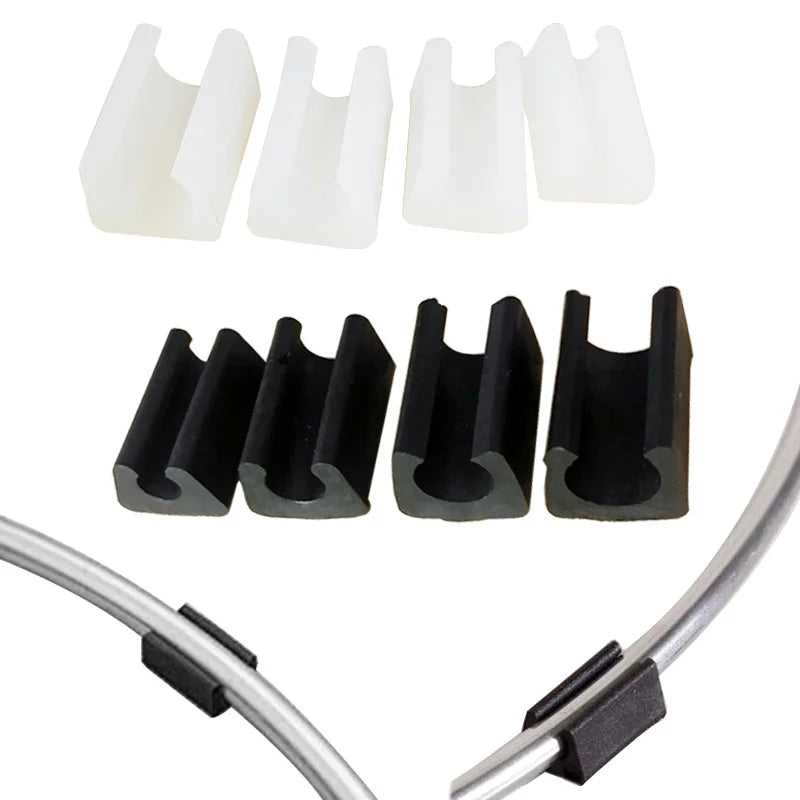 8pcs Plastic Office chair leg pads Cover 25mm u-type  tube mat steel pipe clamp Non-Slip  stool  Feet Wrap Pads Floor Protector