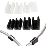 8pcs Plastic Office chair leg pads Cover 25mm u-type  tube mat steel pipe clamp Non-Slip  stool  Feet Wrap Pads Floor Protector